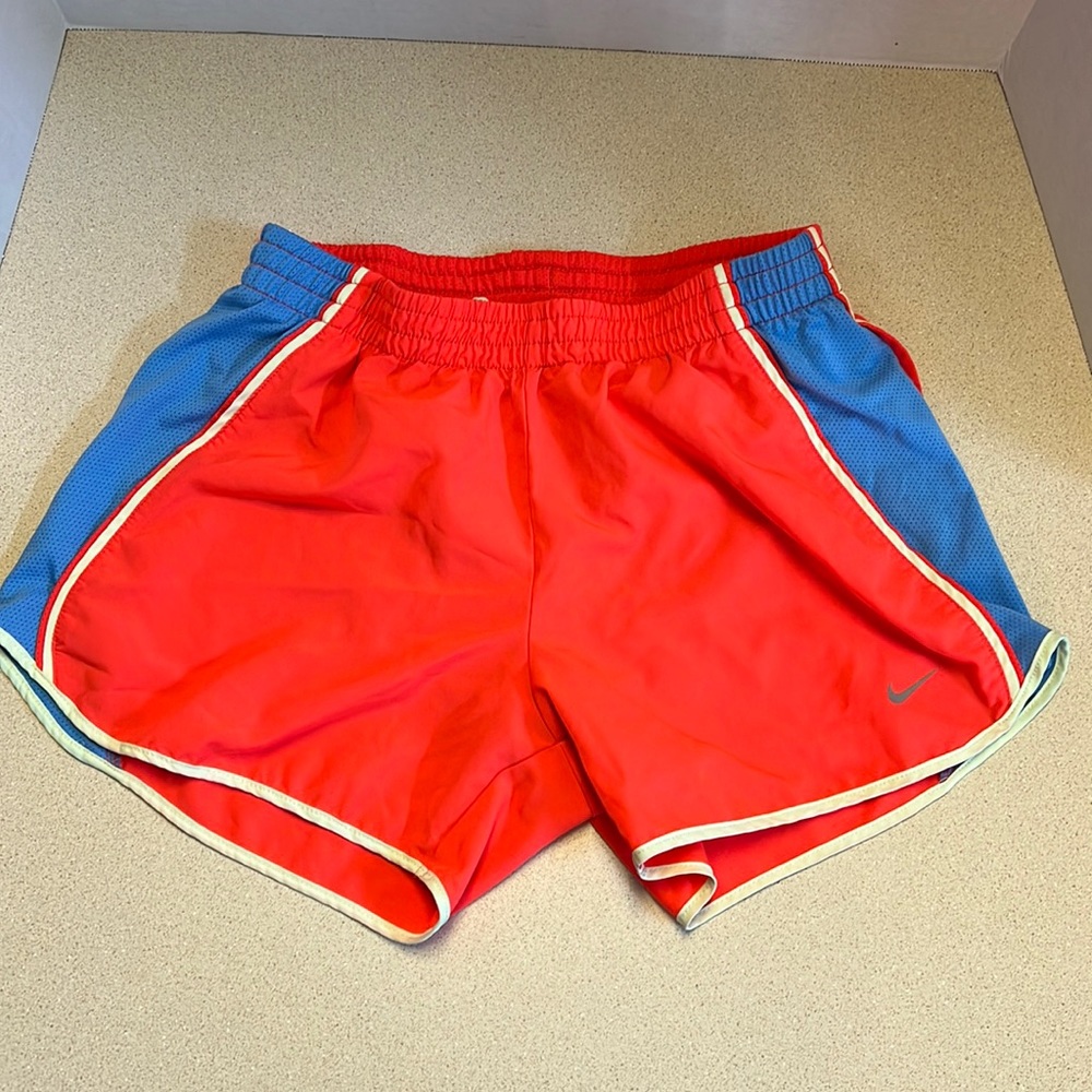 Nike Dri-Fit Orange and Blue Shorts Size Small